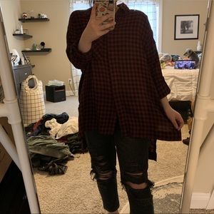 BRAND NEW! UO Red & Black Flannel